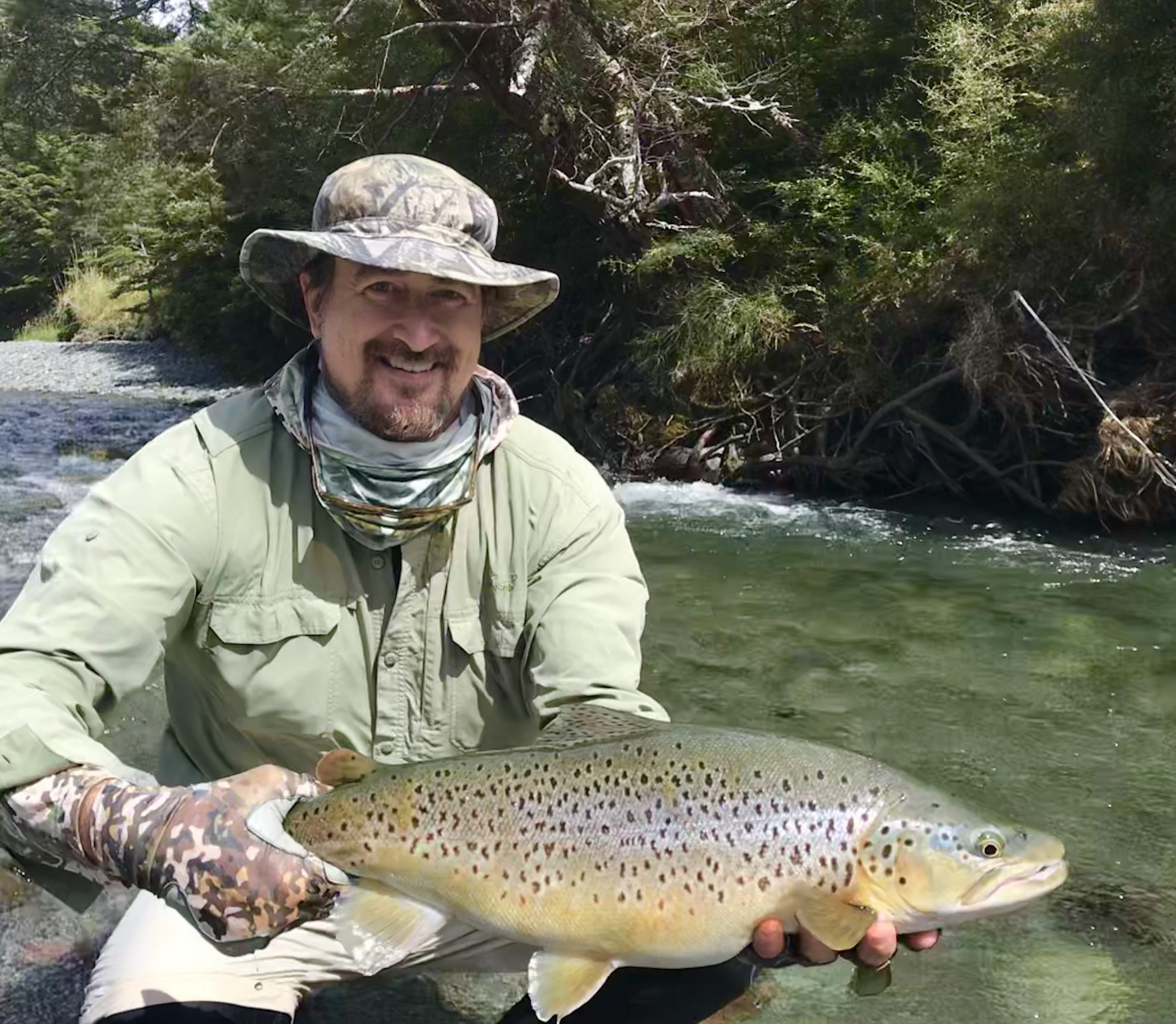 New Zealand prime brown trout.